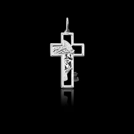Pingente Crucifixo Vazado com Face G