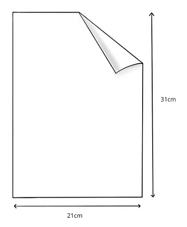 Manta Magnética Natural 0,8 mm - Folha A4 21x31 cm - Pacote 10 unidades