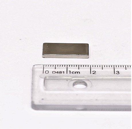 Ímã Neodímio N42 Bloco 20x10x2 mm