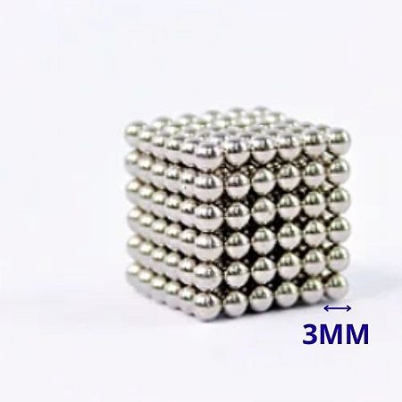 Neocube Cubo Magnético 216 Esferas 3mm - Prata