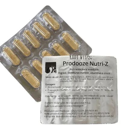 Nutriente Levedura Prodooze Nutri Z - 10 Unidades