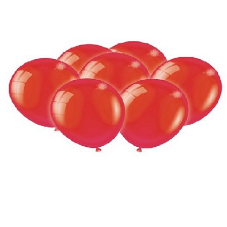 Balão de 10x25 Látex Vermelho Metálico Festcolor 25 unidades
