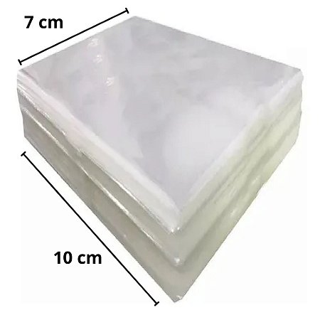 Saco Plástico Transparente Incolor - 7cm x 10cm - 500 unidades