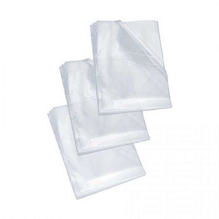 Saco Plástico Transparente Incolor - 7cm x 25cm - 1000 unidades