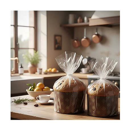 300x Saco Plástico Panetone Incolor - Kit 100g, 250g, 500g