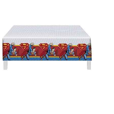 Toalha De Mesa Festa Superman - 1,20mx1,80m - 01 unidade - Festcolor - Pegorari Embalagens
