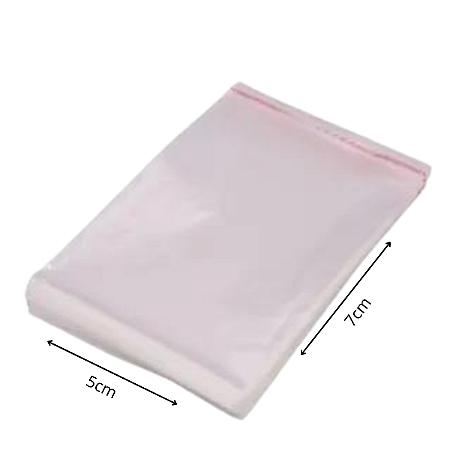 Saco Adesivado Plástico Transparente C/ Aba 5x7  C/ 100un