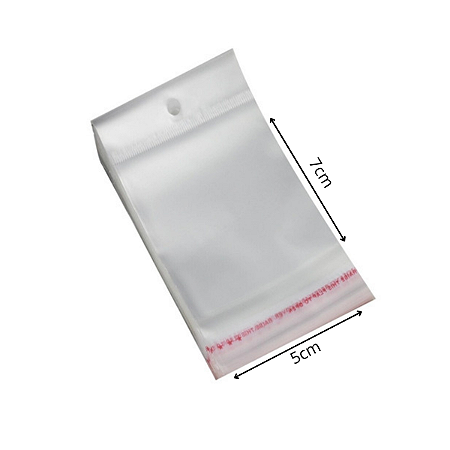 Saco Adesivado Plástico Solapa Com Furo 5x7 - 100 Und
