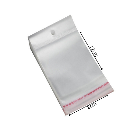 Saco Adesivado Plástico Solapa Com Furo 8x12  - 1000 Und