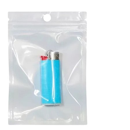 Saco Zip Frente Transparente Fundo Branco 7x10cm - 100un