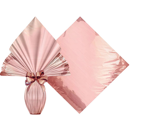 Embalagem Ovo Páscoa 39x39 Rose Gold - Ovos 350g a 500g - 25un