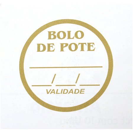 Etiqueta Adesiva Bolo de Pote Sabor e Validade - 100 un