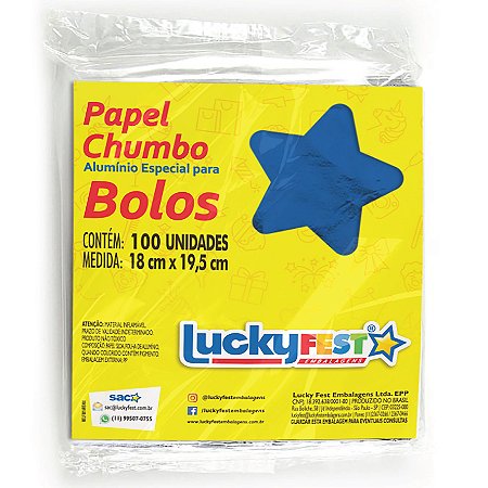 Papel Chumbo para Bolos e Ovos 18x19,5cm - Azul Escuro - 100 Folhas