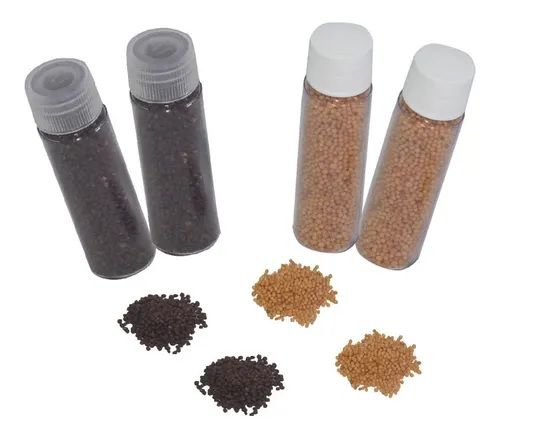 Kit com 4 tubos de semente - 2 de mostarda e 2 de vacaria