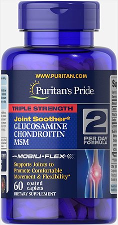 Triple Strength Glucosamine, Chondroitin, MSM 60cps - Puritans Pride