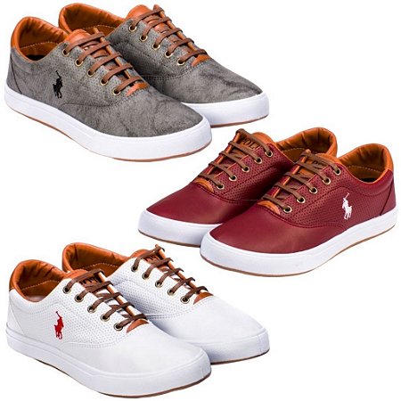 tenis polo preto e branco