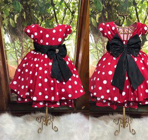 vestido de festa da minnie vermelha