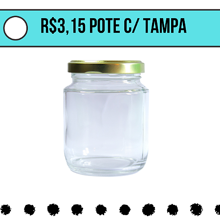 Pote Belém 240 ml - Caixa de 24 Unidades c/ Tampas