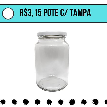 Pote Belém 240 ml - Caixa de 24 Unidades c/ Tampas