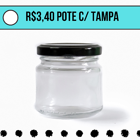 Pote Mini Belém 150 ml - Caixa de 24 Unidades c/ Tampas