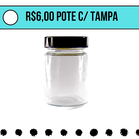 Pote Gourmet 410 ML - Caixa de 12 unidades c/ Tampas