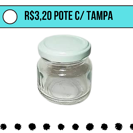 Pote Papinha 120 ML - Caixa de 24 unidades c/ Tampas