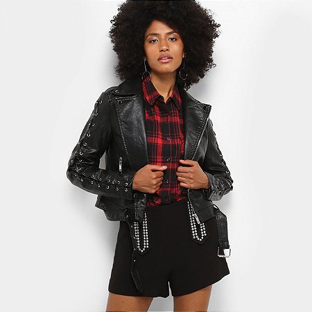 jaqueta facinelli preta