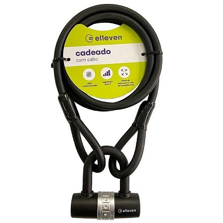 CADEADO ELLEVEN U-LOCK AÇO 1,5 m 12 mm