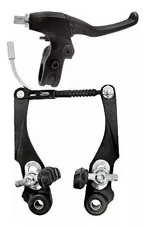 Freio V-Brake Nylon Dianteiro e Traseiro Maçanetas cabos e conduítes