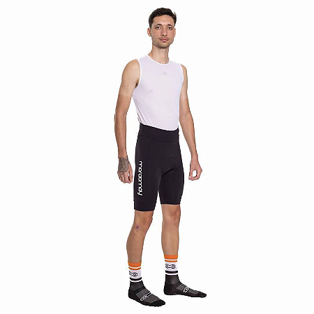 Bermuda Ciclismo Masculina Light Marcio May Preta/Logo Branca Tam. GG