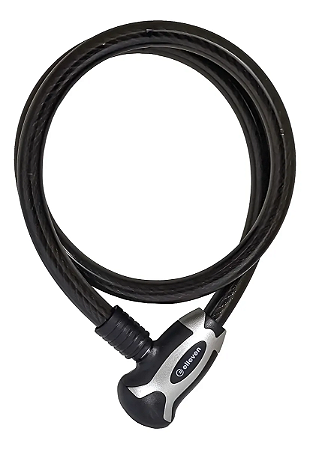 Cadeado Espiral 80cm X 15mm Prt/Cinza Bike ou Moto