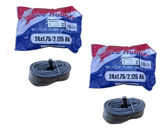 Par de Câmara de Ar 24X1.75/2.125 Vee Ruber 48mm Schrader