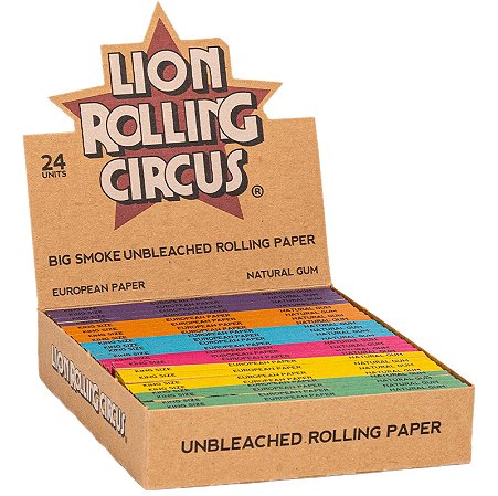 Seda Lion Rolling Circus Unbleached King Size - Display 24 un