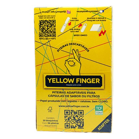 Piteira Yellow Finger Adapter - Display 20 un