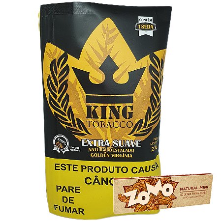 Tabaco King Extra Suave 27g + Seda Zomo - Unidade