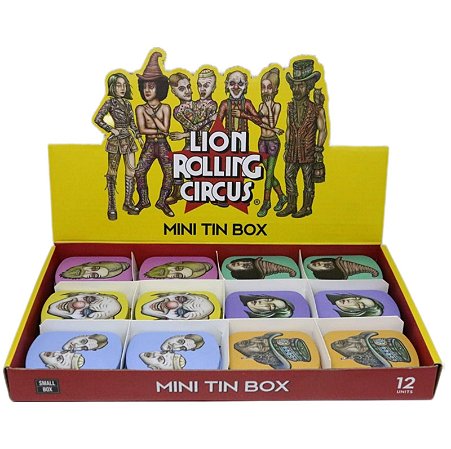 Mini Tin Box Lion Rolling Circus - Display 12 un