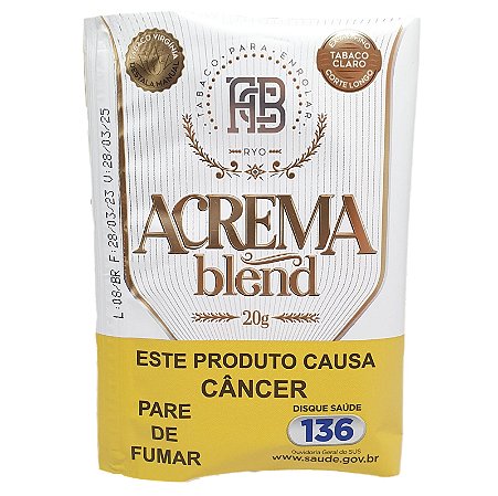 Tabaco Acrema Blend Original Hash 20g - Unidade