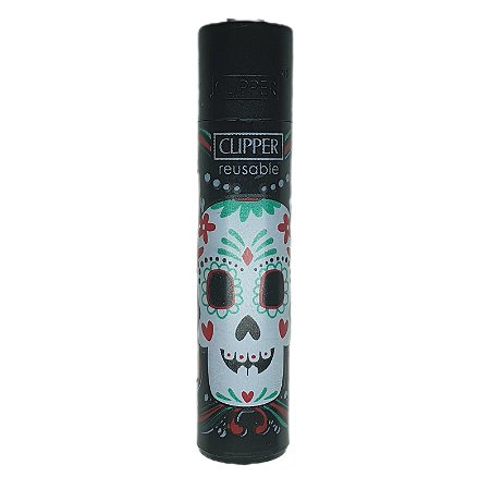 Isqueiro Clipper Grande Temática Caveira Mexicana - Unidade