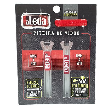 Piteira de Vidro aLeda c/ Escova Limpeza - Unidade