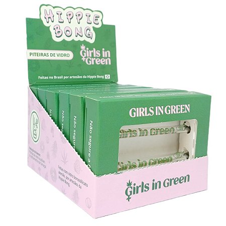 Piteira de Vidro Hippie Bong x Girls and Green 5mm - Display 6 un