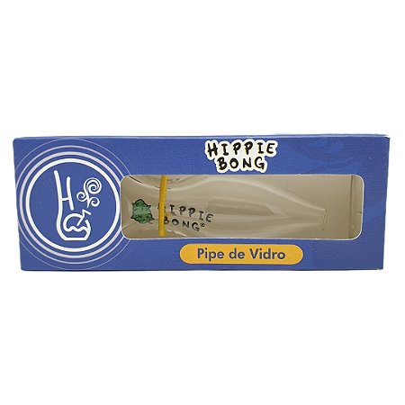 Pipe de Vidro Transparente Hippie Bong - Unidade