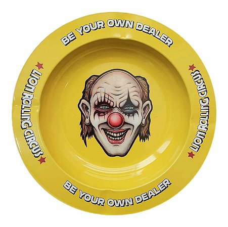 Cinzeiro Lion Rolling Circus Metal Amarelo - Unidade