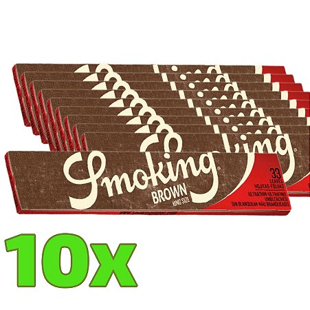Kit Seda Smoking Brown King Size - 10 Unidades