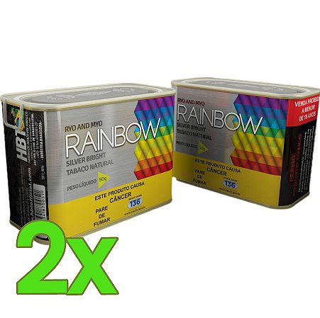 Kit Tabaco Rainbow Lata 50g - 2 Unidades