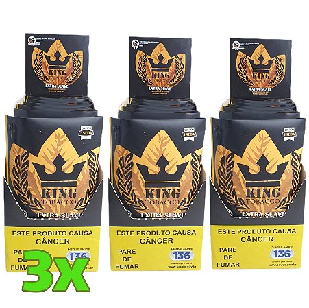 Kit Tabaco King Extra Suave 27g + Seda - 3 Display