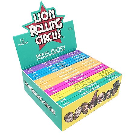 Seda Lion Rolling Circus Brasil Edition Slim Mini Size - Display 15 un