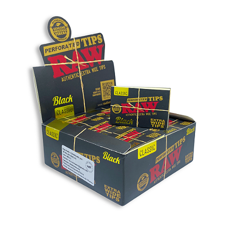 Piteira Raw Classic Black Extra Large - Display 36 un