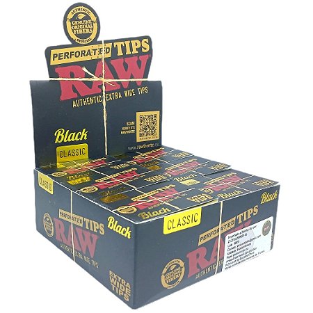 Piteira Raw Classic Black Extra Large - Display 36 un