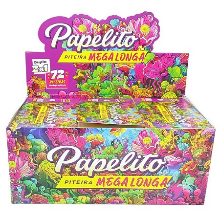 Piteira Papelito Mega Longa Dupla 2x1 - Display 30 un