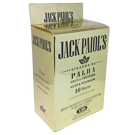 Cigarro de Palha Jack Paiol's Ultra C/ Piteira - Display 10 un